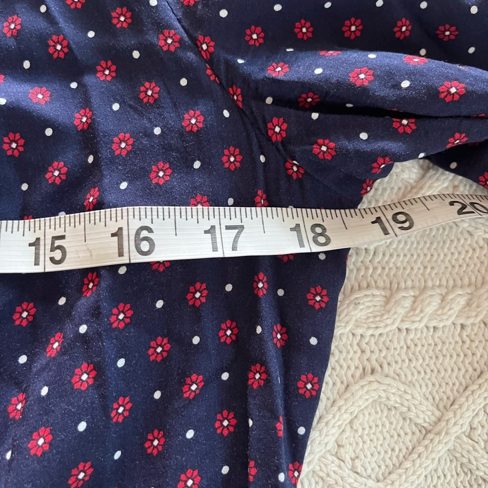 Draper James Navy with Red Flower Polka Dots Dress, Rayon Women’s size Small - Picture 13 of 15
